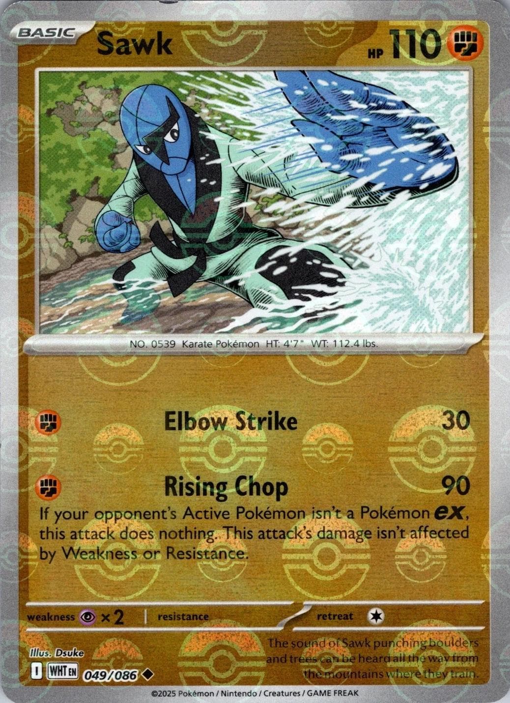 Sawk [Poke Ball] #49 — Pokemon White Flare