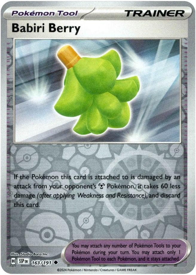 Babiri Berry [Reverse Holo] #163 — Pokemon Surging Sparks