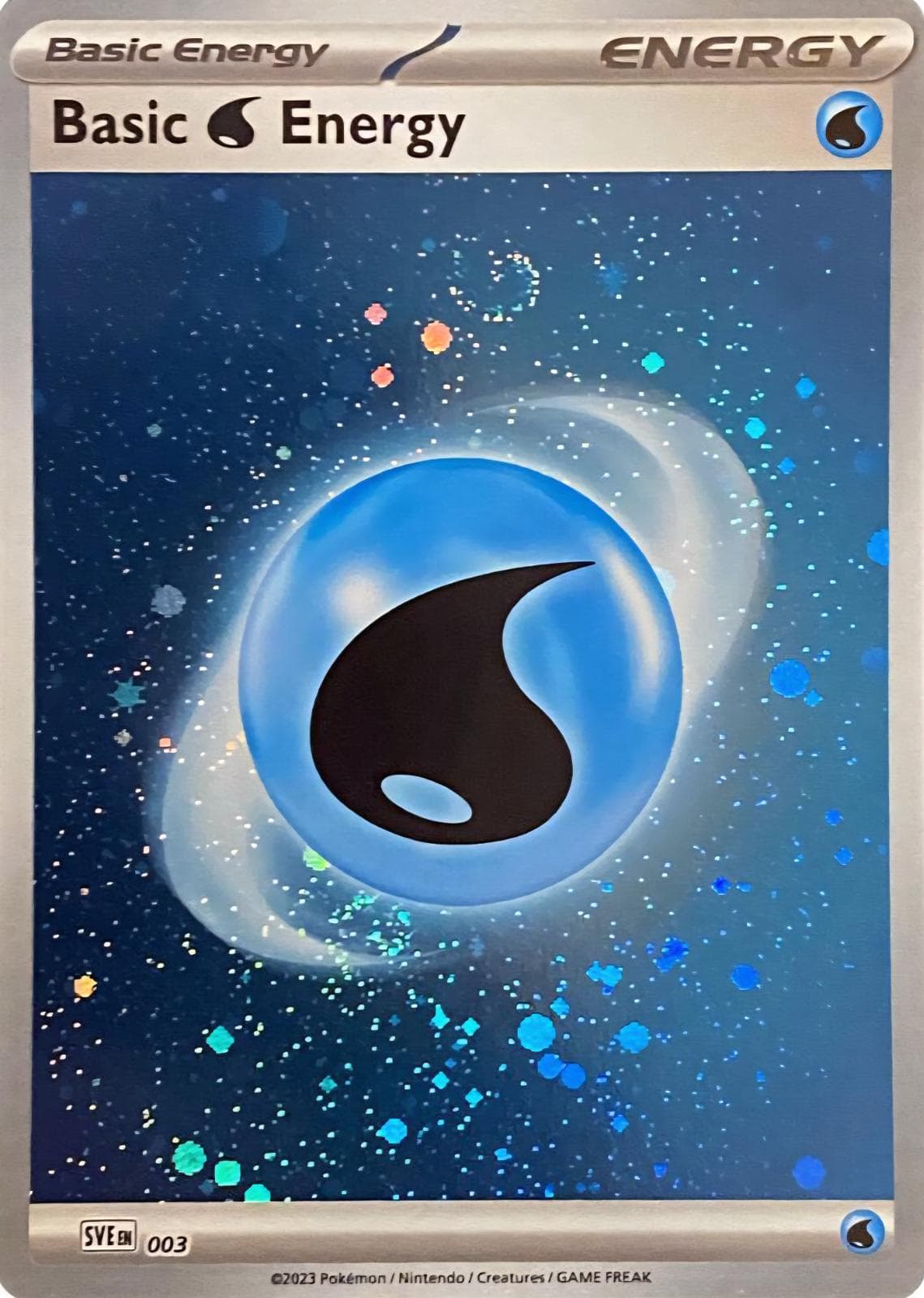 Basic Water Energy [Cosmos Holo] #3 — Pokemon Scarlet & Violet Energy