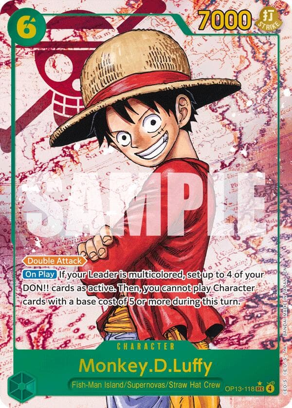Monkey.D.Luffy [Alternate Art] OP13-118 — One Piece Carrying on His Will