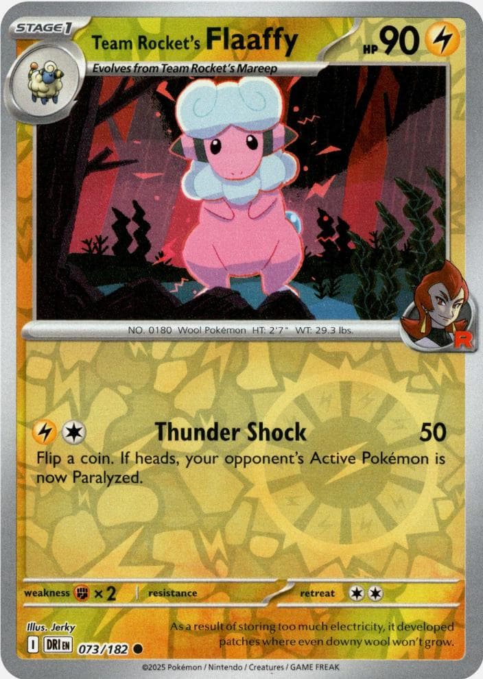 Team Rocket's Flaaffy [Reverse Holo] #73 — Pokemon Destined Rivals