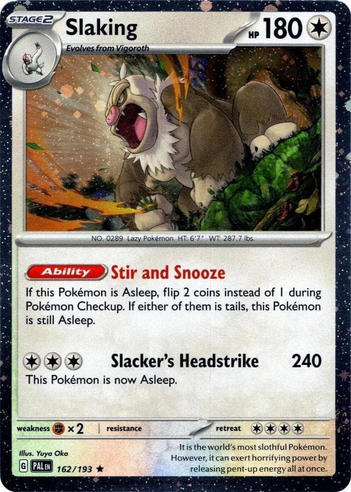 Slaking [Cosmos Holo] #162 — Pokemon Paldea Evolved