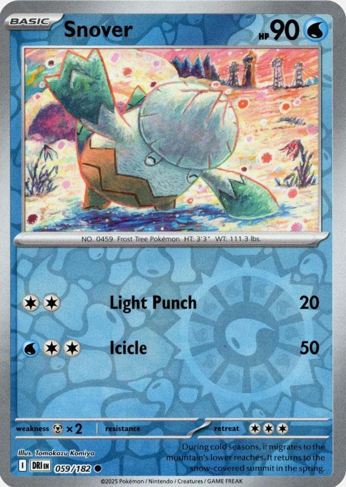 Snover [Reverse Holo] #59 — Pokemon Destined Rivals