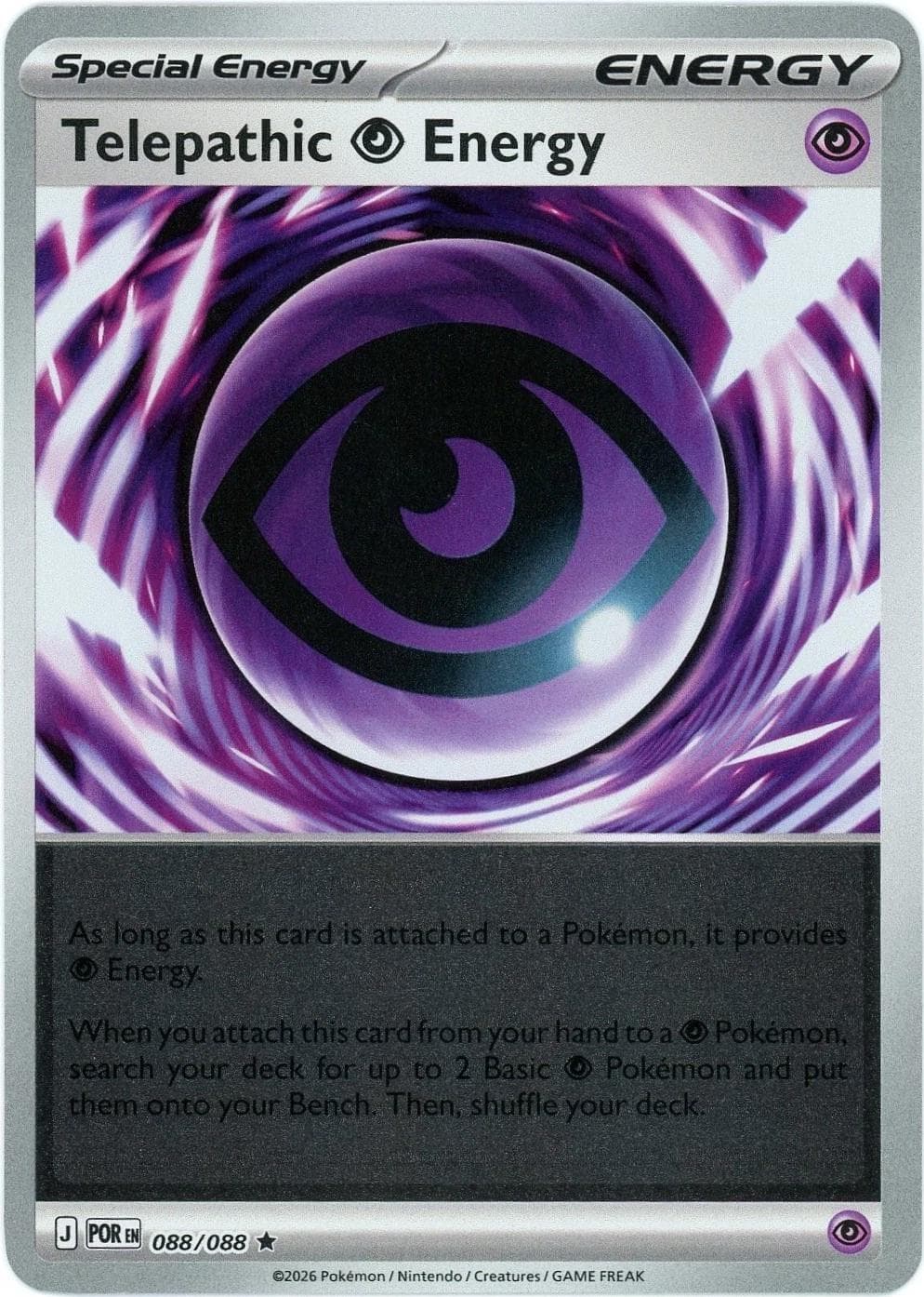 Telepathic Psychic Energy [Reverse Holo] #88 — Pokemon Perfect Order