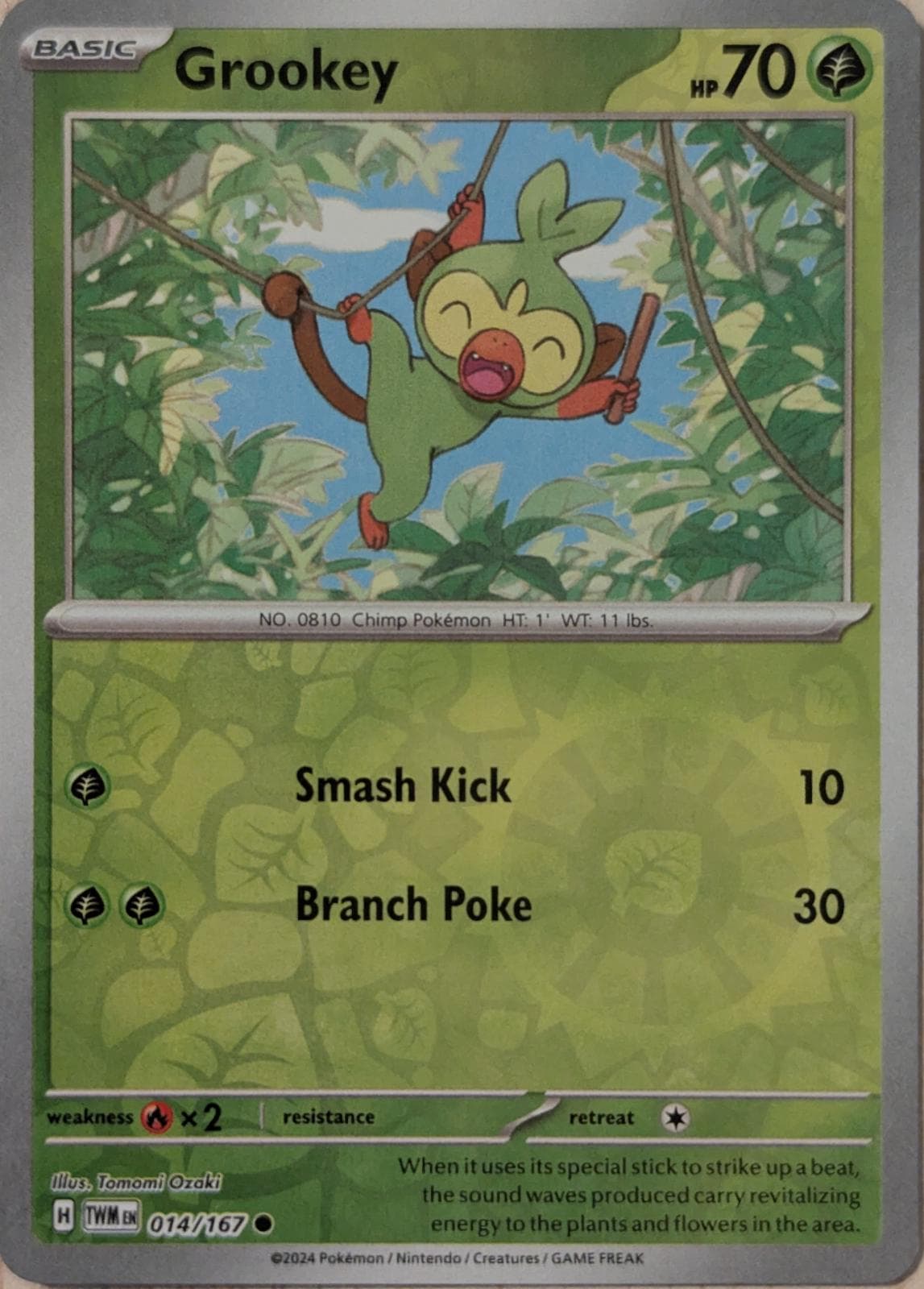 Grookey [Reverse Holo] #14 — Pokemon Twilight Masquerade