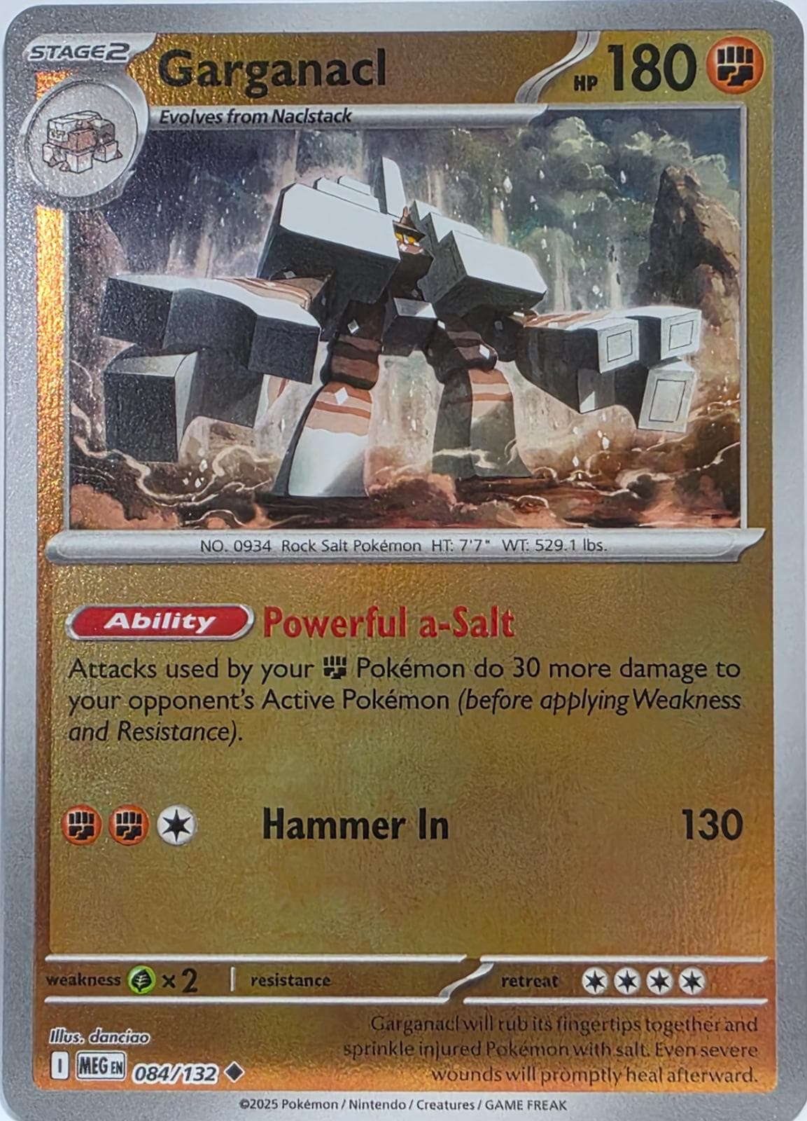 Garganacl [Reverse Holo] #84 — Pokemon Mega Evolution