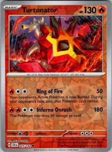 Turtonator [Reverse Holo] #25 — Pokemon Stellar Crown