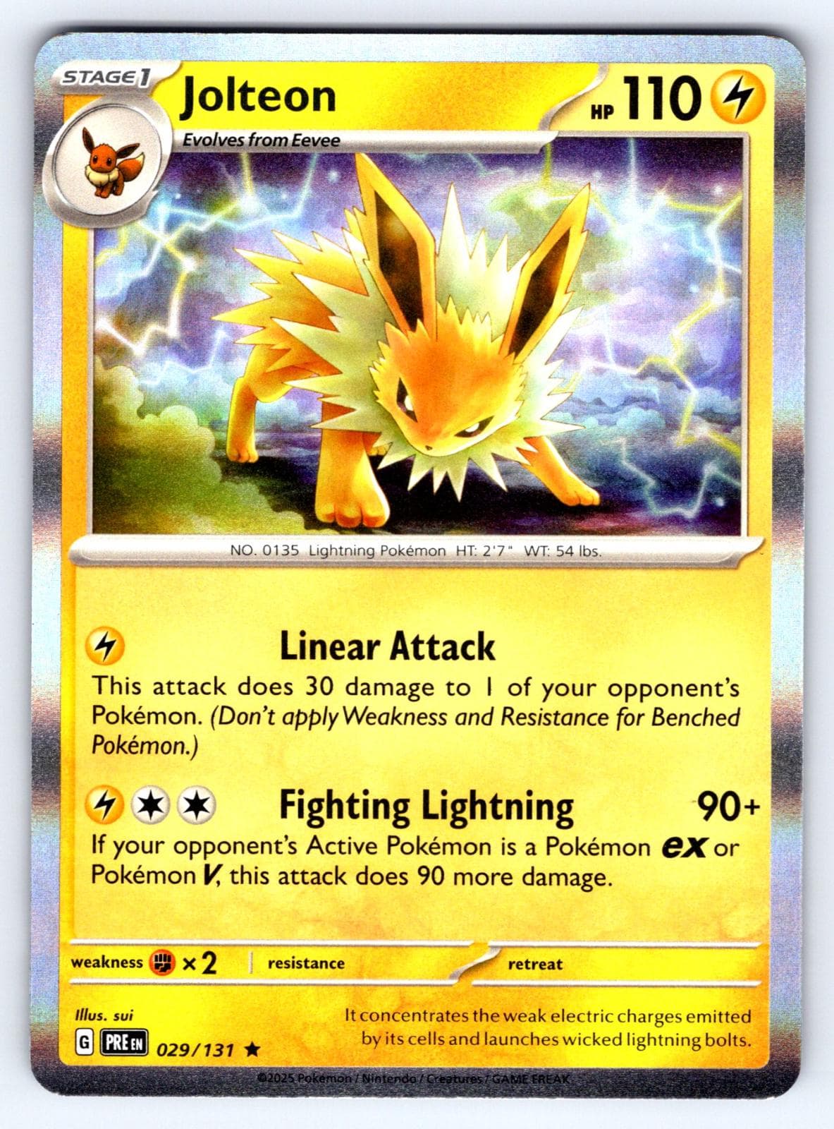 Jolteon #29 — Pokemon Prismatic Evolutions