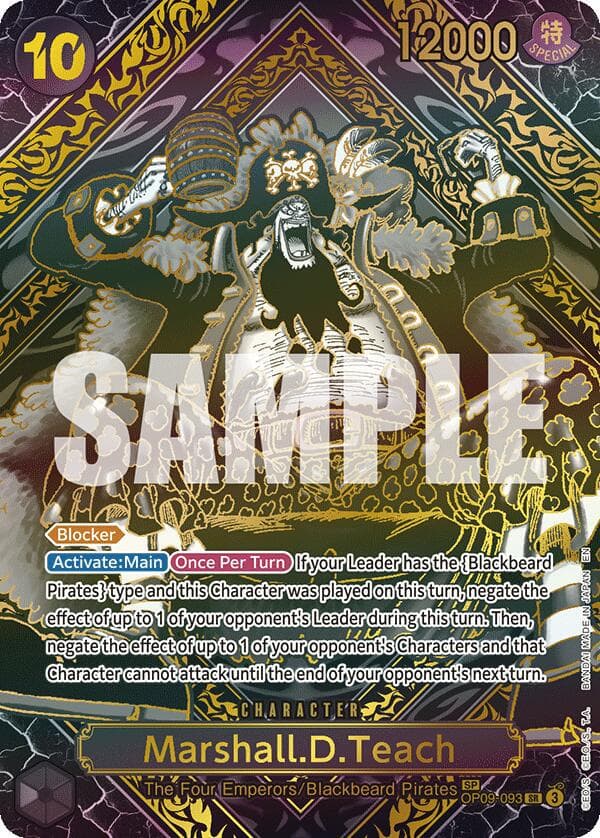 Marshall.D.Teach [SP Gold] OP09-093 — One Piece Legacy of the Master