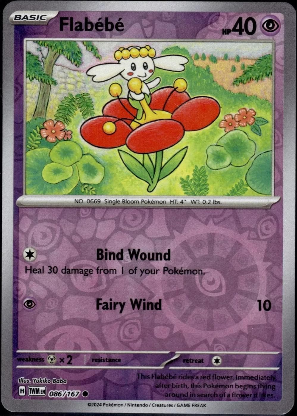 Flabebe [Reverse Holo] #86 — Pokemon Twilight Masquerade