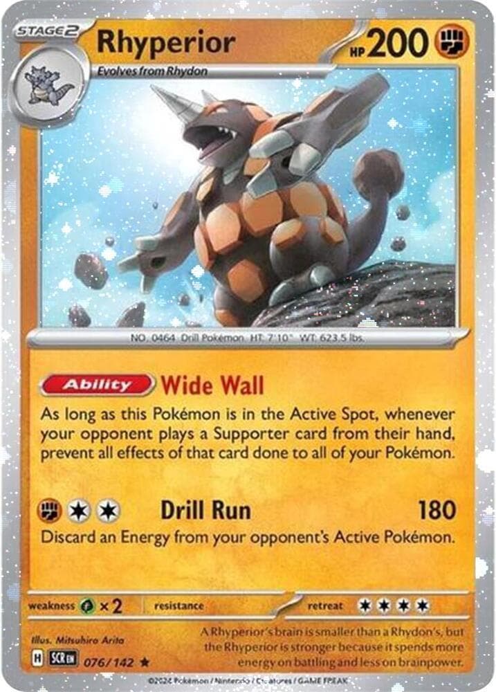 Rhyperior [Cosmos Holo] #76 — Pokemon Stellar Crown