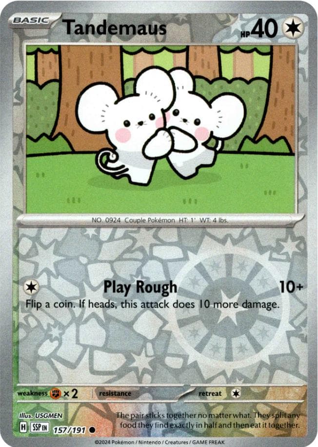 Tandemaus [Reverse Holo] #157 — Pokemon Surging Sparks