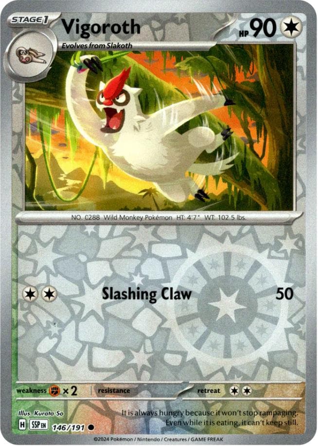 Vigoroth [Reverse Holo] #146 — Pokemon Surging Sparks