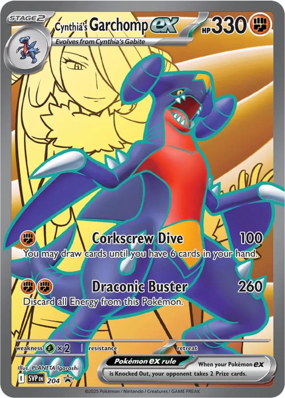 Cynthia's Garchomp Ex #204 — Pokemon Promo