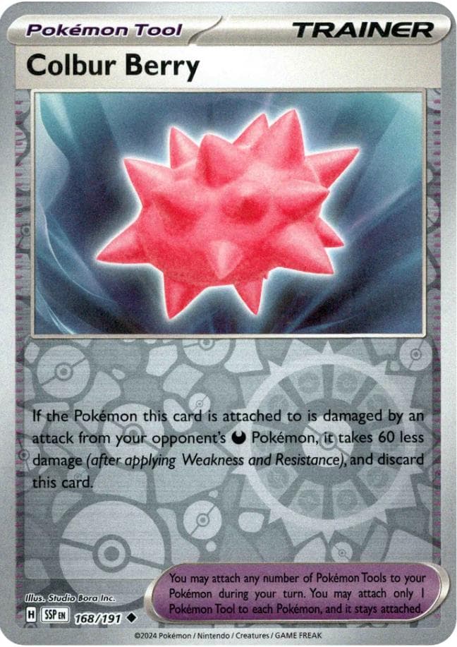 Colbur Berry [Reverse Holo] #168 — Pokemon Surging Sparks
