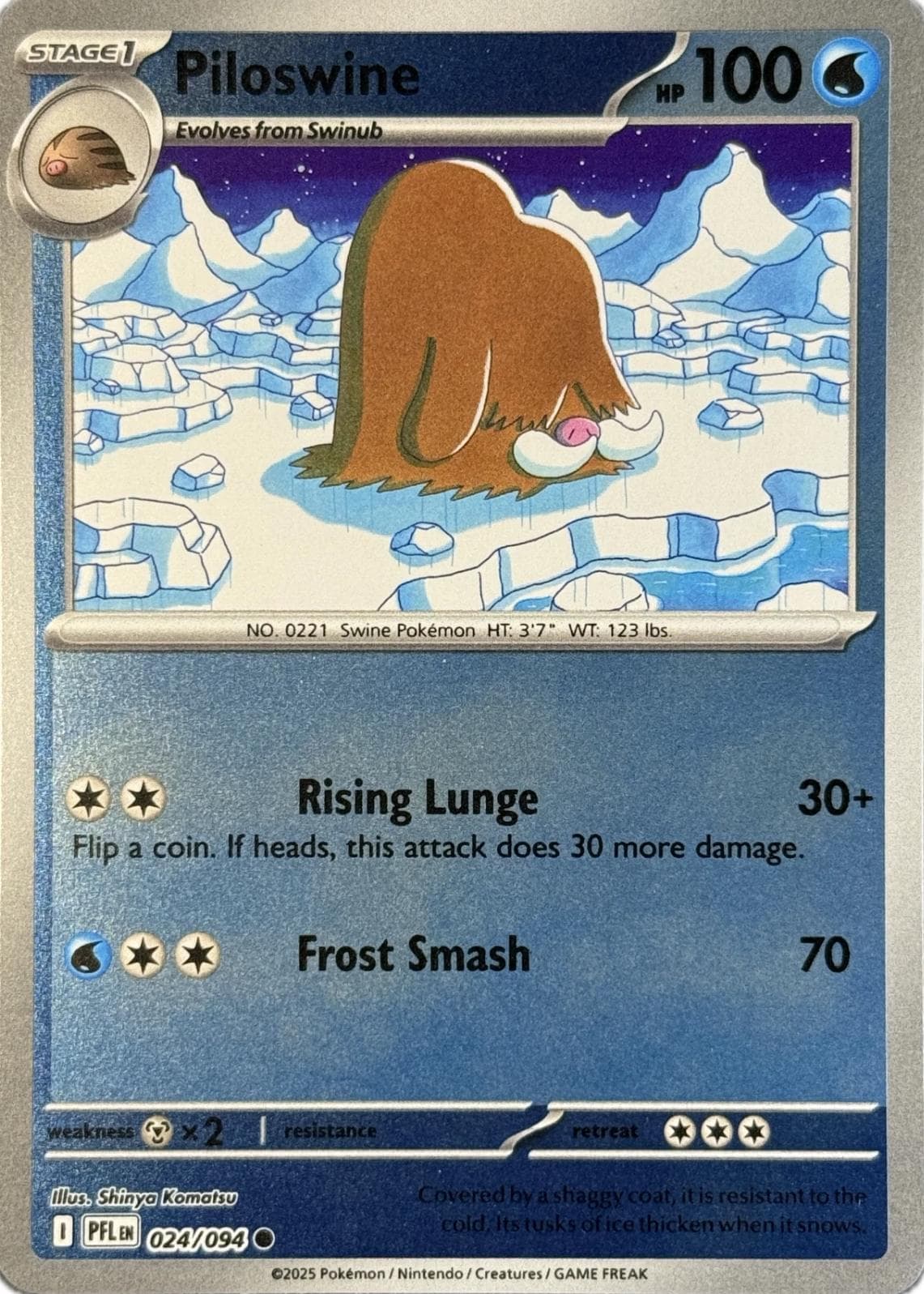 Piloswine [Reverse Holo] #24 — Pokemon Phantasmal Flames