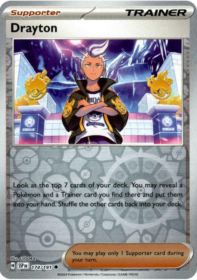 Drayton [Reverse Holo] #174 — Pokemon Surging Sparks