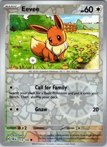 Eevee [Reverse Holo] #113 — Pokemon Stellar Crown