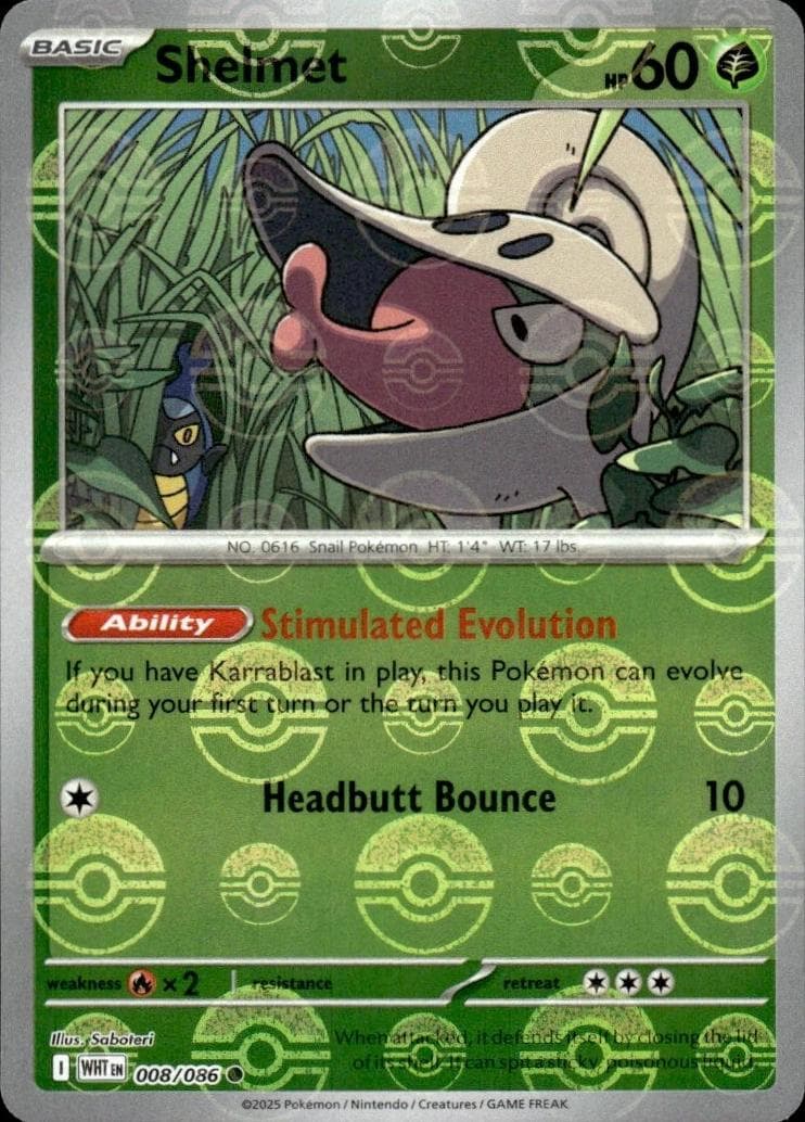 Shelmet [Poke Ball] #8 — Pokemon White Flare