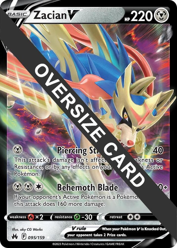 Zacian V [Jumbo] #95 — Pokemon Crown Zenith