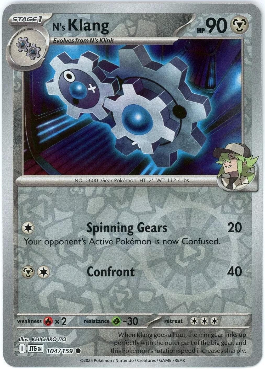 N's Klang [Reverse Holo] #104 — Pokemon Journey Together