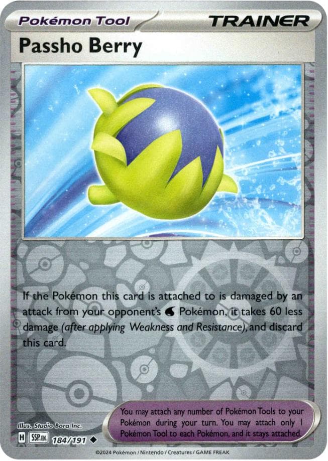 Passho Berry [Reverse Holo] #184 — Pokemon Surging Sparks
