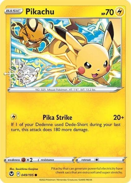 Pikachu [Snowflake Stamp] #49 — Pokemon Silver Tempest