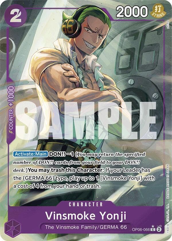Vinsmoke Yonji [Full Art PRB01] OP06-066 — One Piece Wings of the Captain