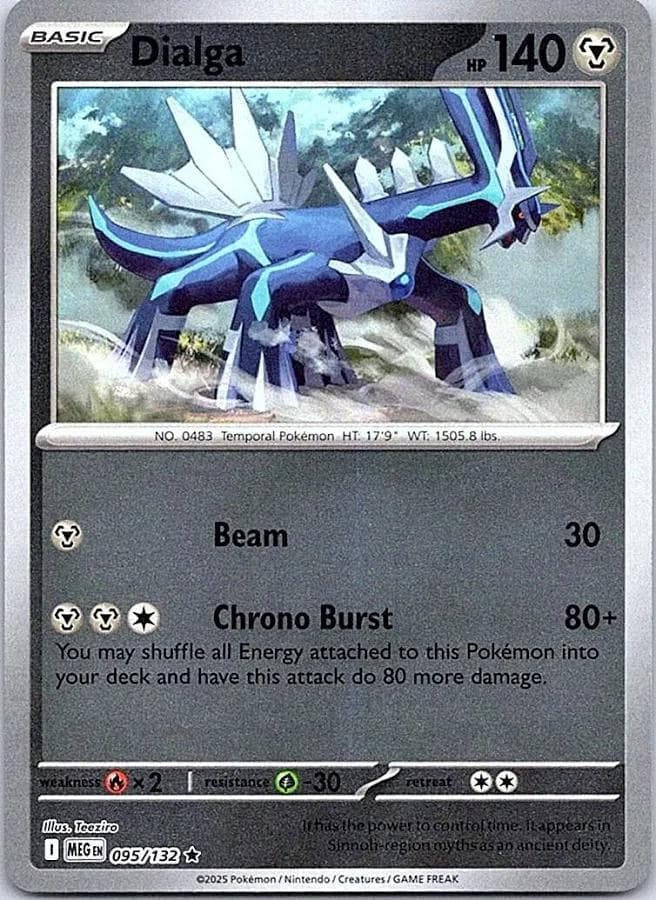 Dialga [Reverse Holo] #95 — Pokemon Mega Evolution