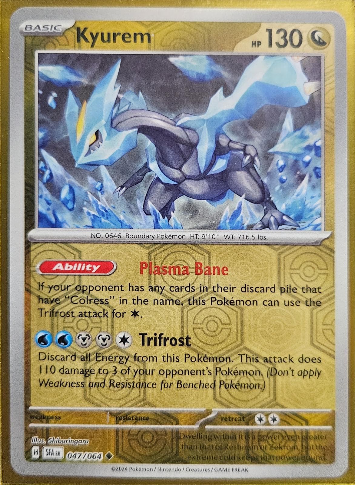 Kyurem [Reverse Holo] #47 — Pokemon Shrouded Fable
