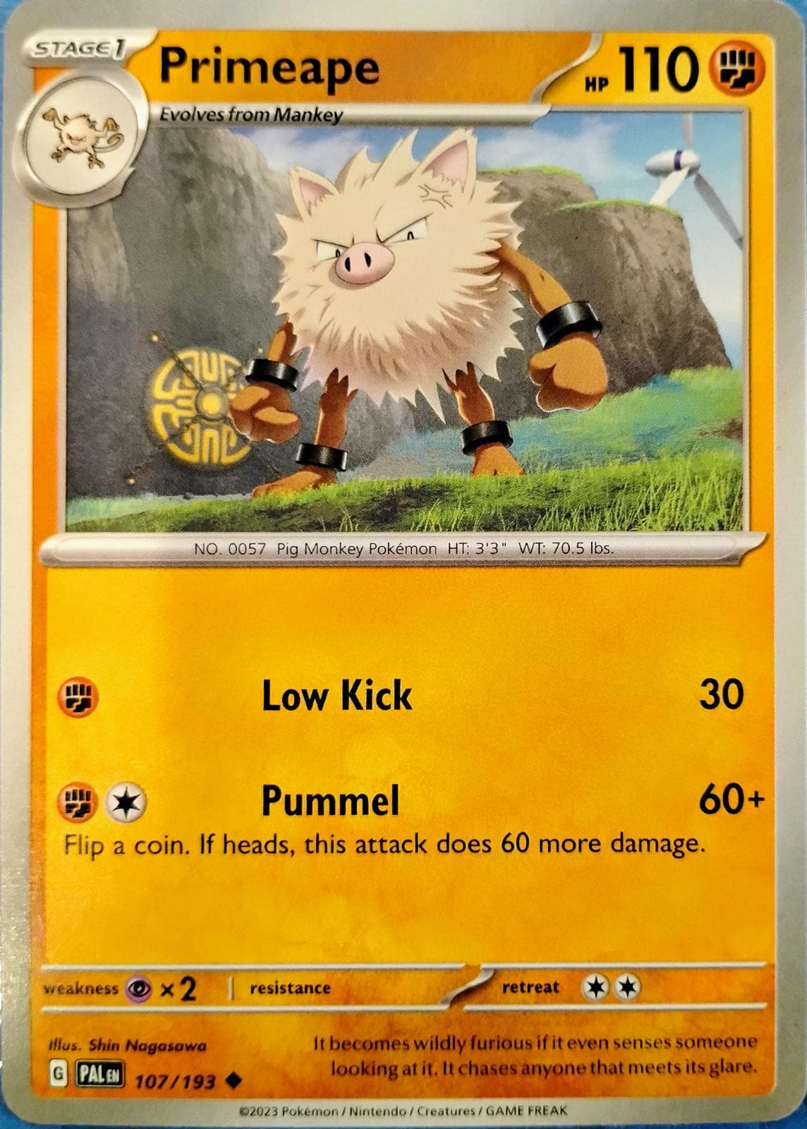 Primeape #107 — Pokemon Paldea Evolved