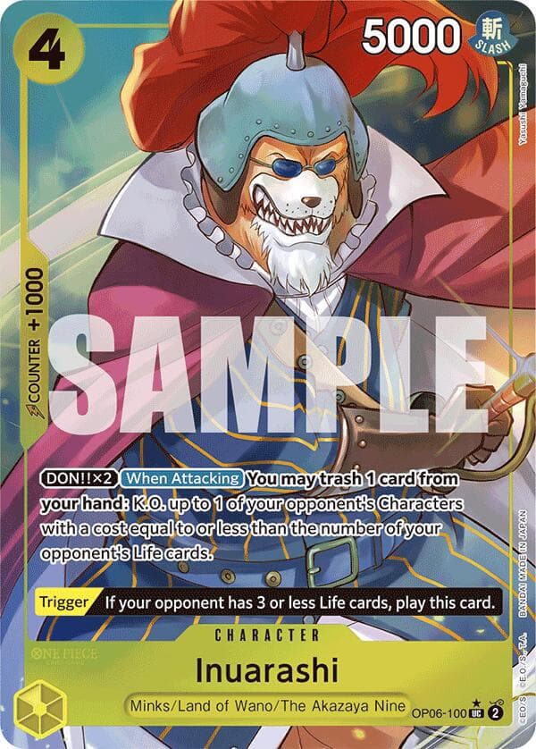 Inuarashi [Full Art PRB01] OP06-100 — One Piece Wings of the Captain