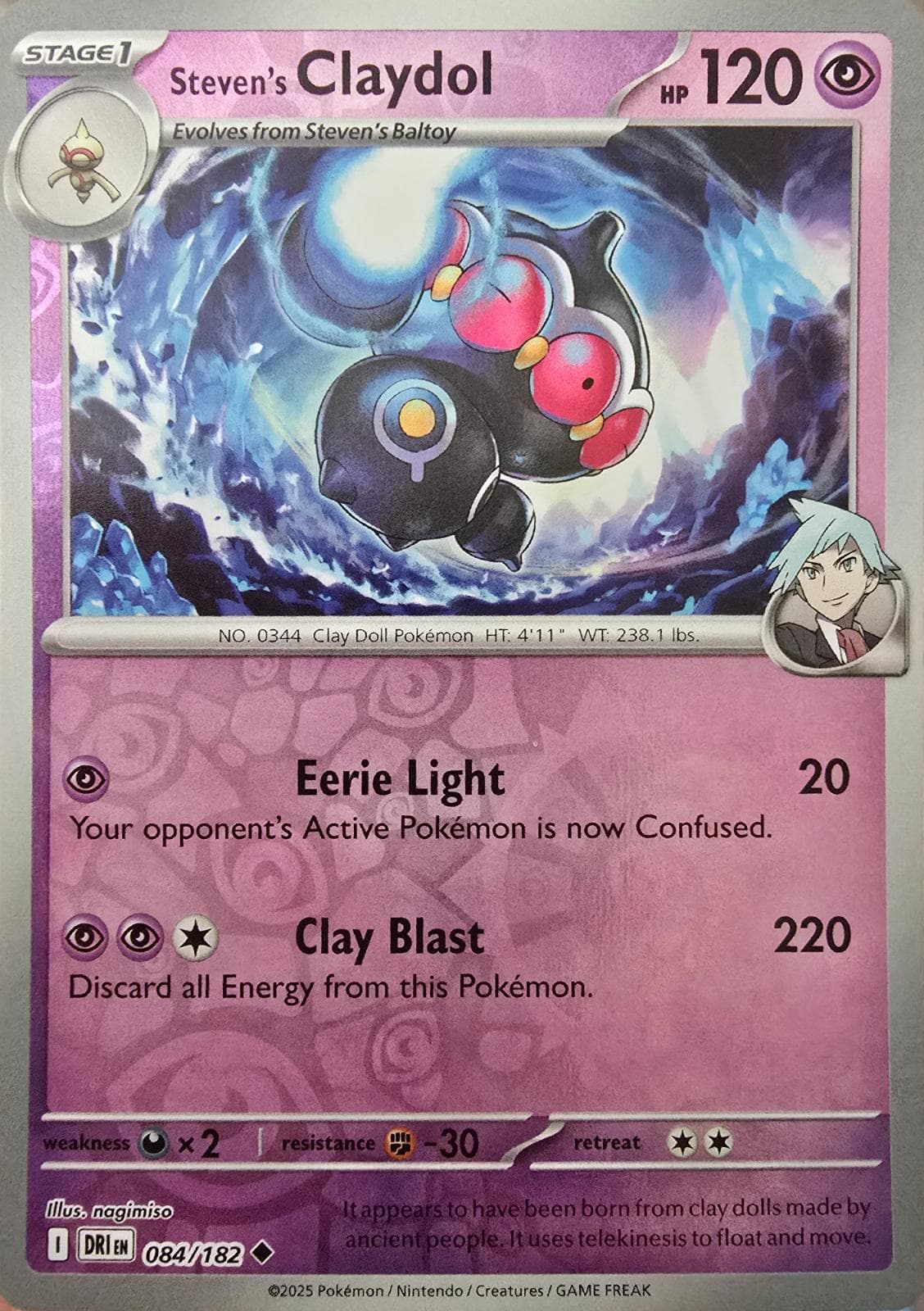 Steven's Claydol [Reverse Holo] #84 — Pokemon Destined Rivals