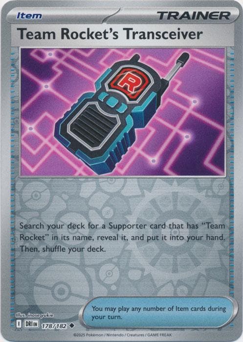 Team Rocket's Transceiver [Reverse Holo] #178 — Pokemon Destined Rivals
