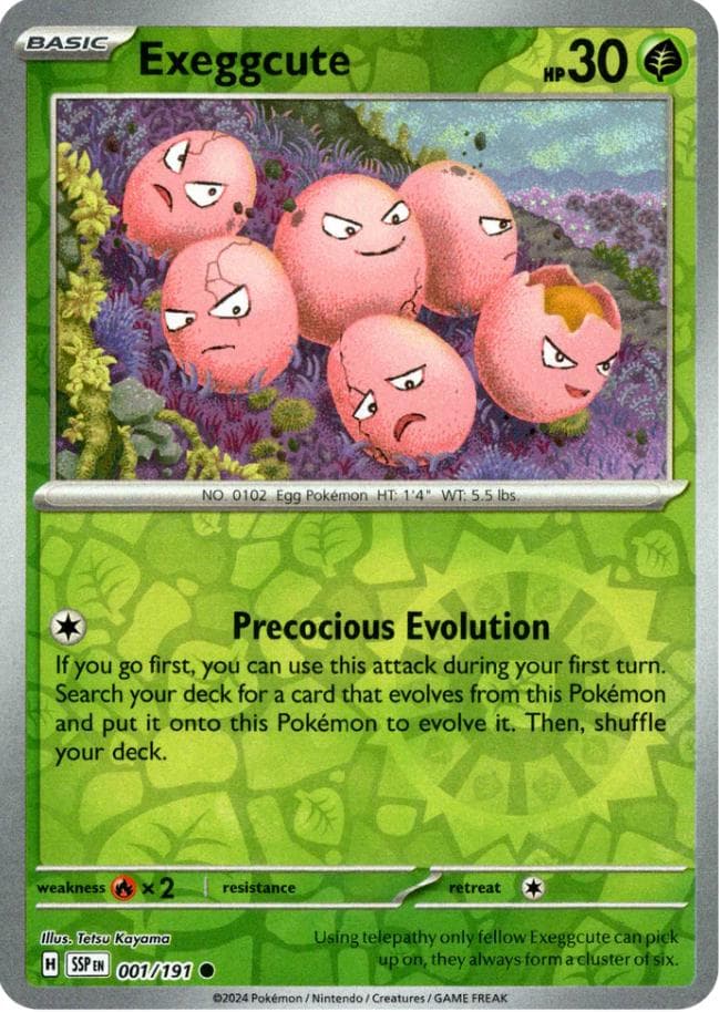 Exeggcute [Reverse Holo] #1 — Pokemon Surging Sparks