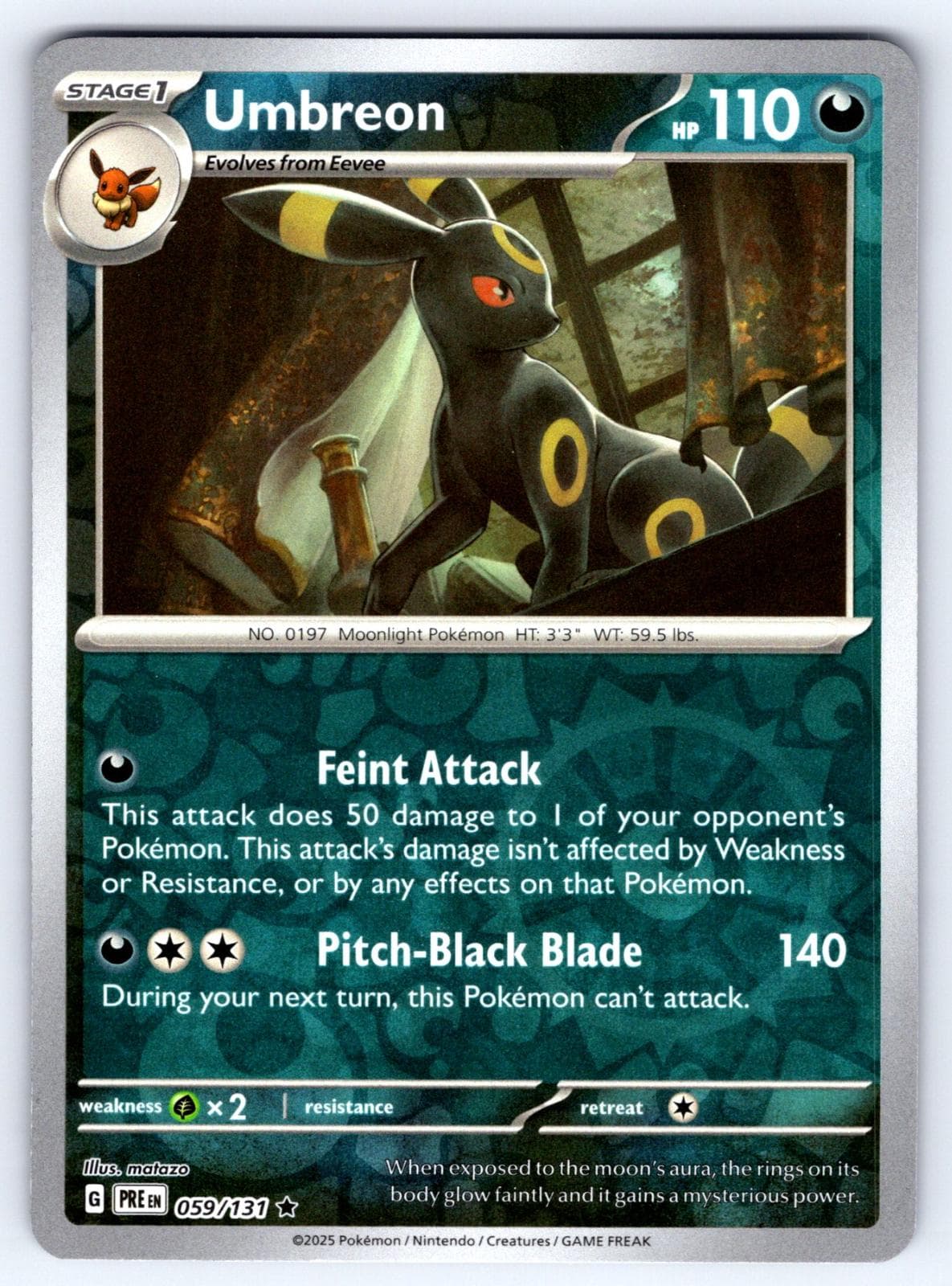 Umbreon [Reverse] #59 — Pokemon Prismatic Evolutions
