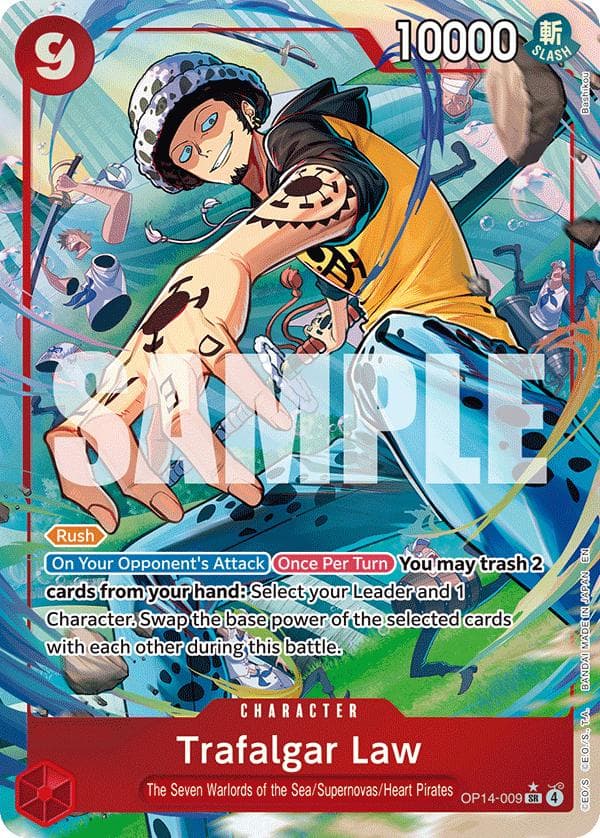 Trafalgar Law [Alternate Art] OP14-009 — One Piece Azure Sea's Seven