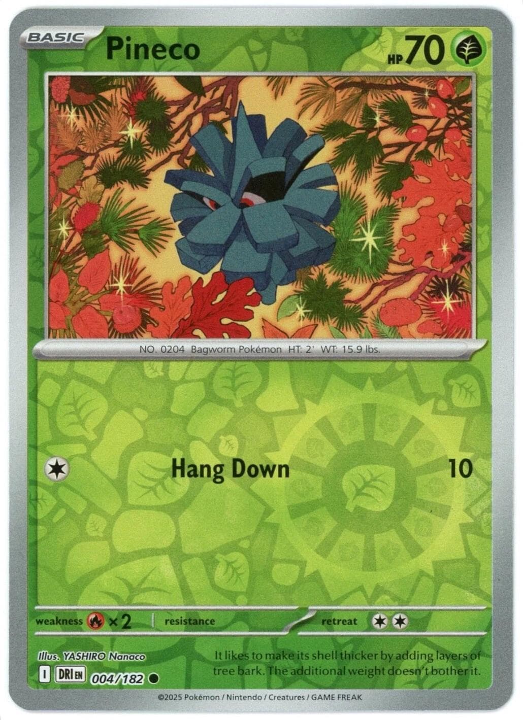 Pineco [Reverse Holo] #4 — Pokemon Destined Rivals