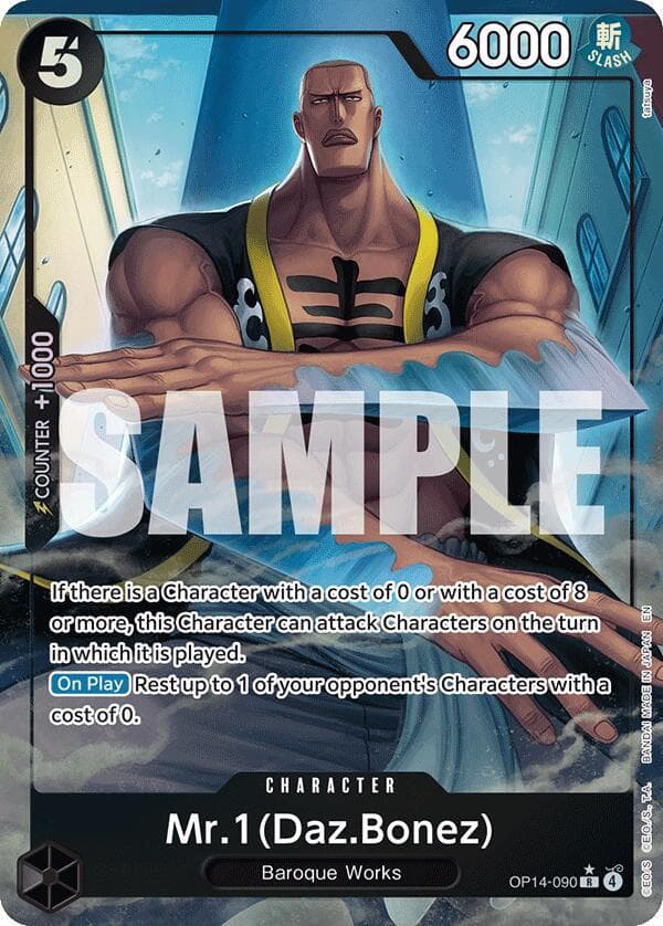 Mr.1 Daz.Bonez [Alternate Art] OP14-090 — One Piece Azure Sea's Seven