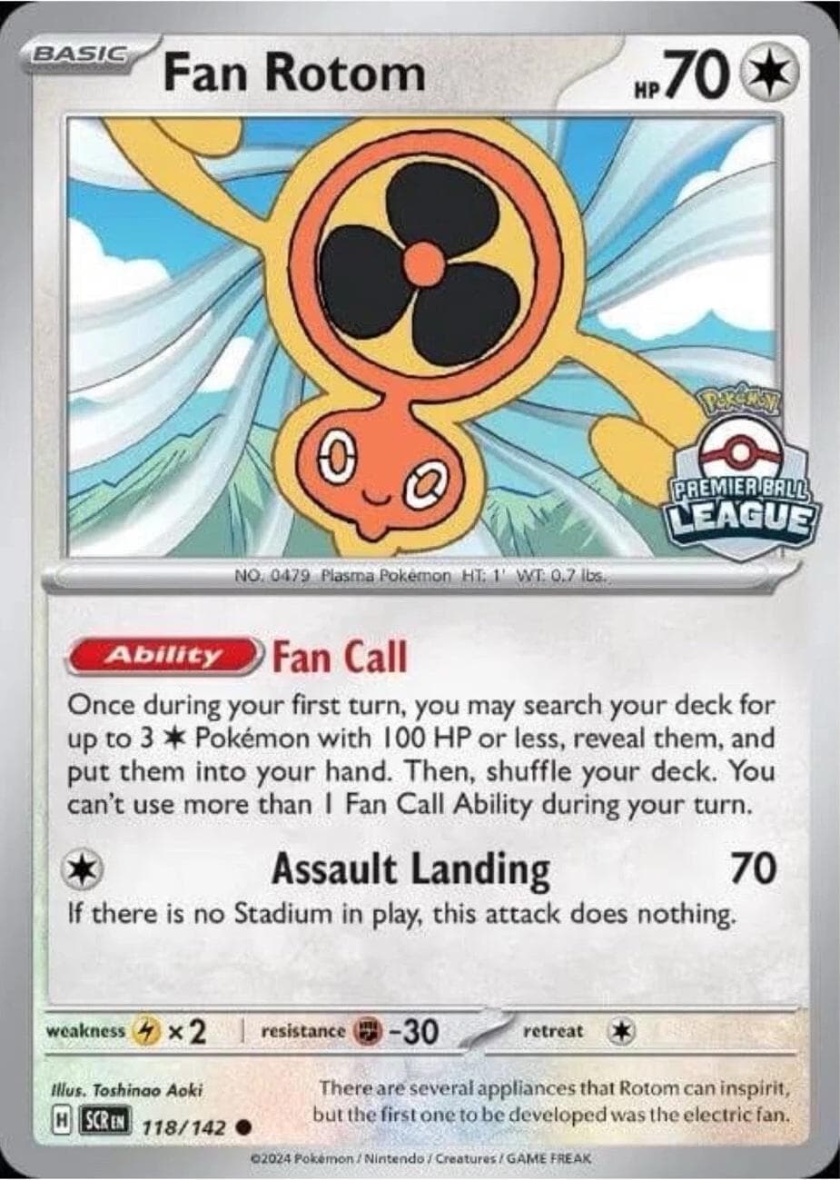 Fan Rotom [Premier Ball League] #118 — Pokemon Stellar Crown