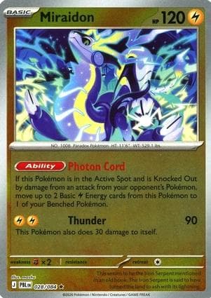 Miraidon [Reverse Holo] #28 — Pokemon Pitch Black