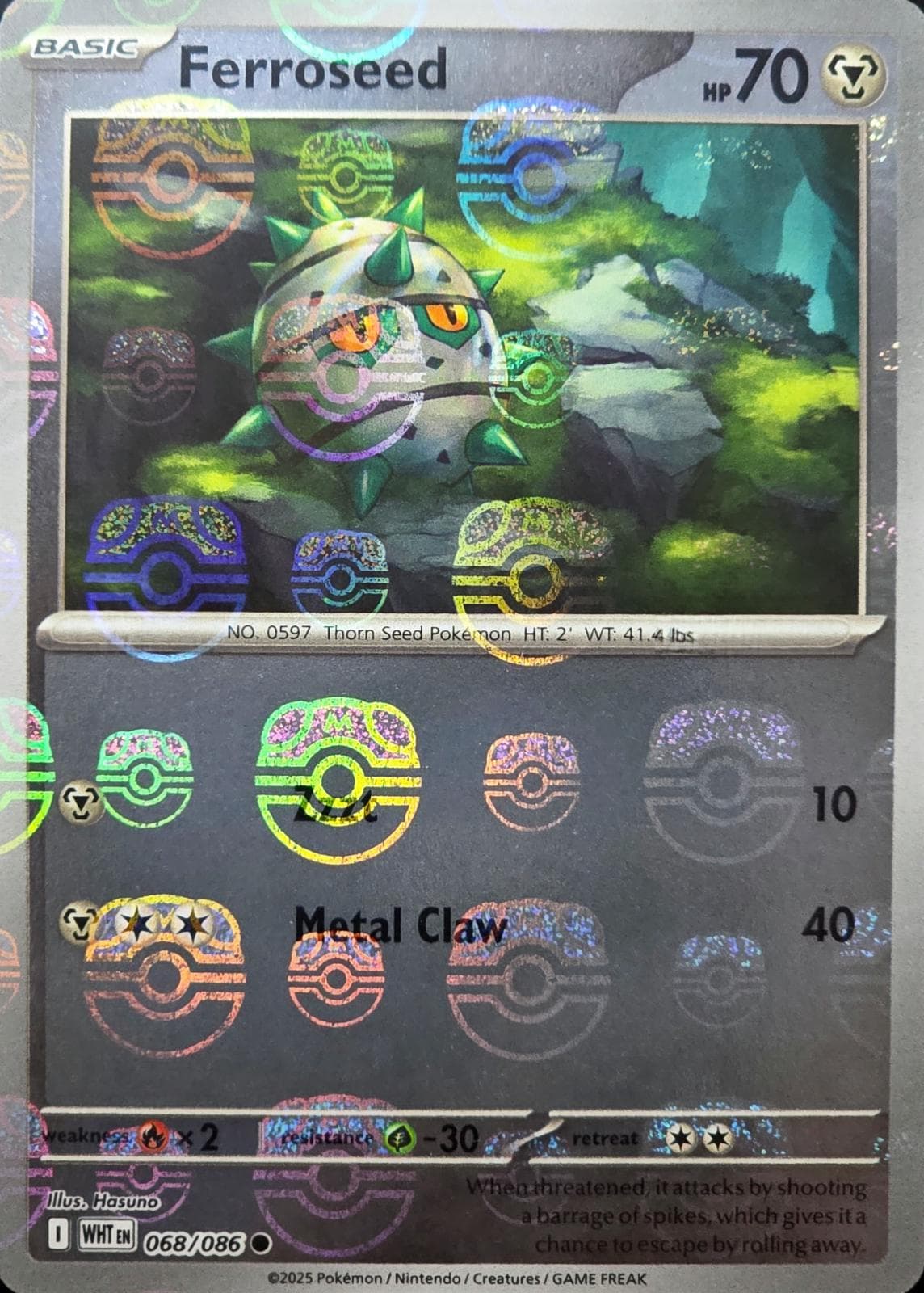 Ferroseed [Master Ball] #68 — Pokemon White Flare