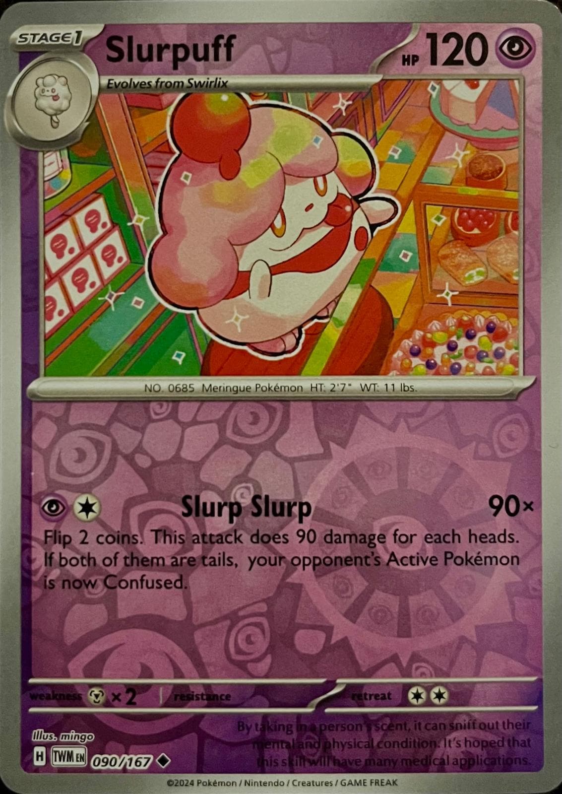 Slurpuff [Reverse Holo] #90 — Pokemon Twilight Masquerade