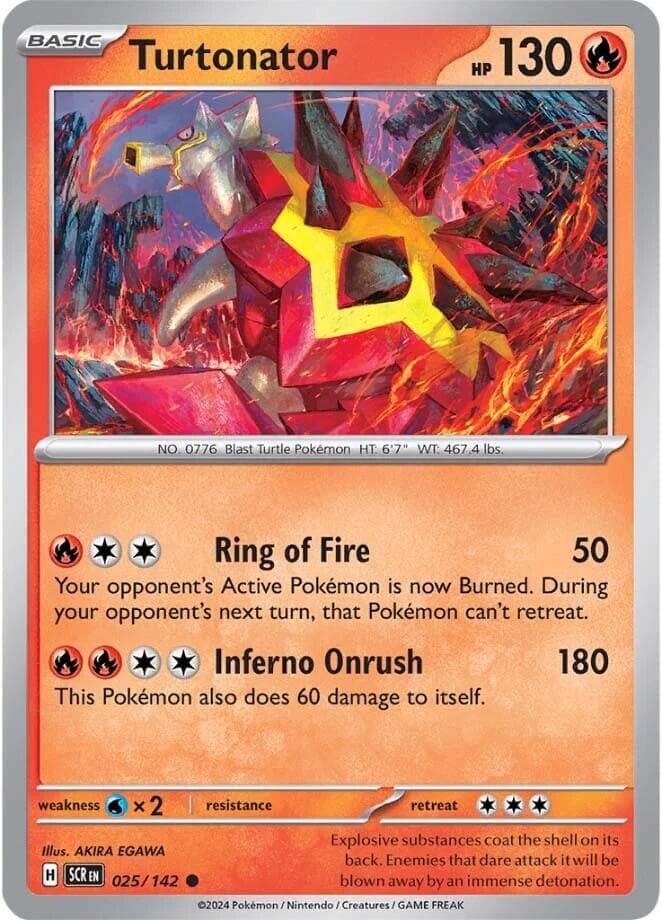 Turtonator #25 — Pokemon Stellar Crown