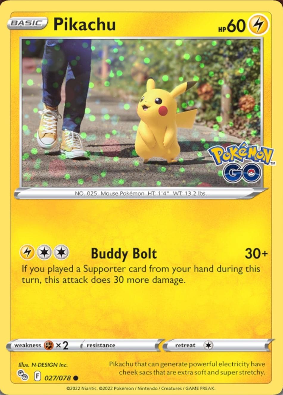 Pikachu [Cosmos Holo] #27 — Pokemon Go