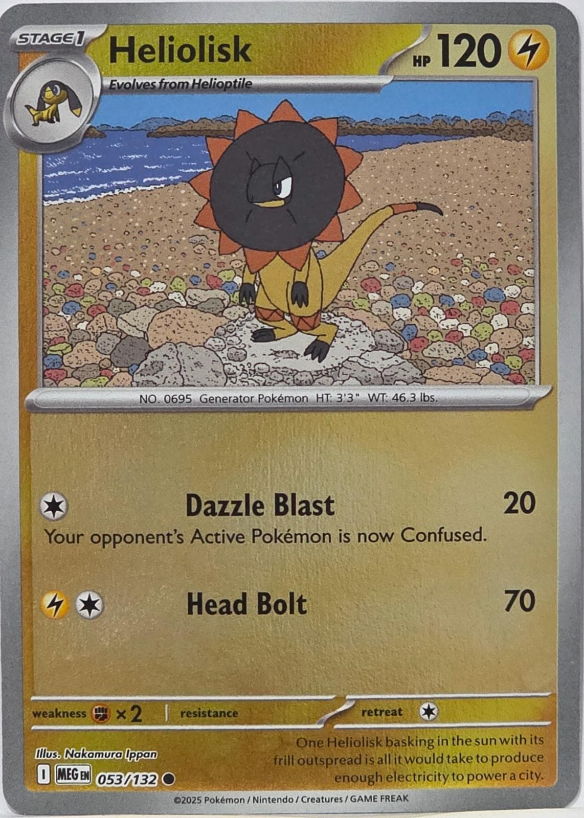 Heliolisk [Reverse Holo] #53 — Pokemon Mega Evolution
