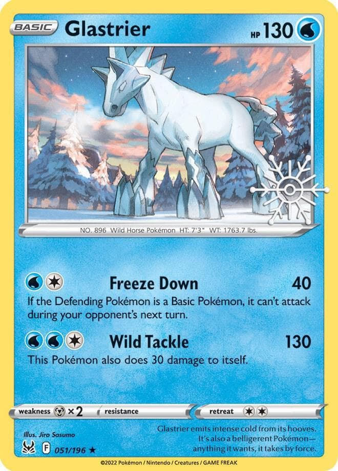 Glastrier [Snowflake Stamp] #51 — Pokemon Lost Origin