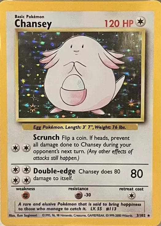 Chansey [1999-2000] #3 — Pokemon Base Set