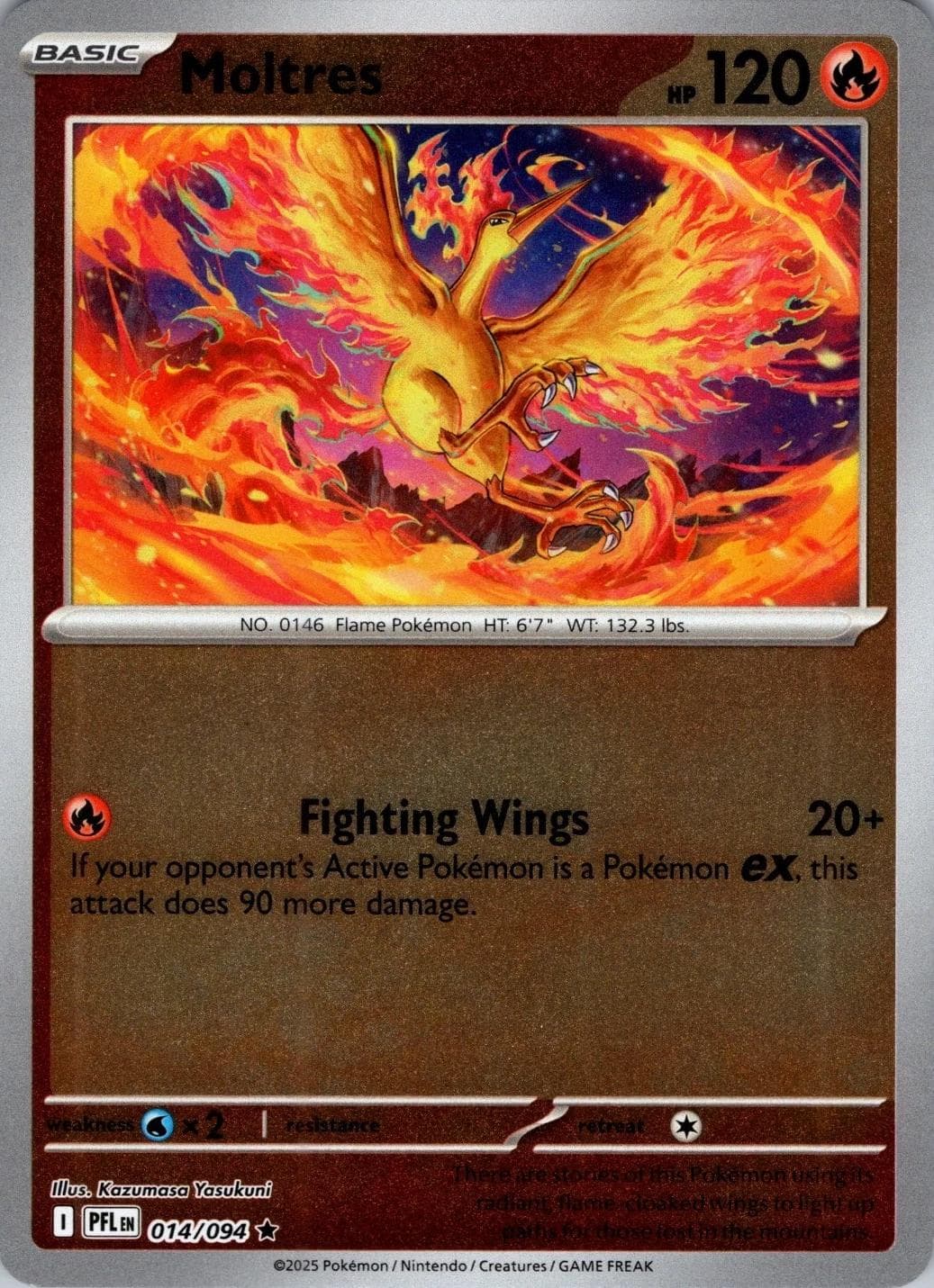 Moltres [Reverse Holo] #14 — Pokemon Phantasmal Flames