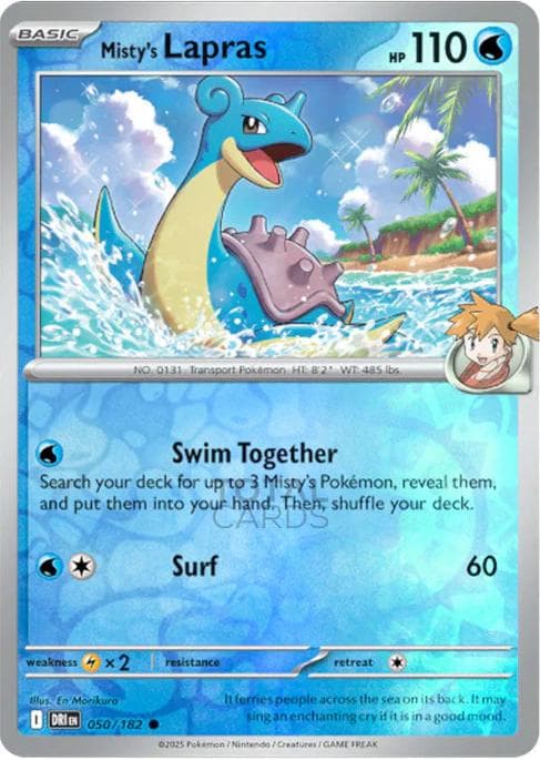 Misty's Lapras [Reverse Holo] #50 — Pokemon Destined Rivals